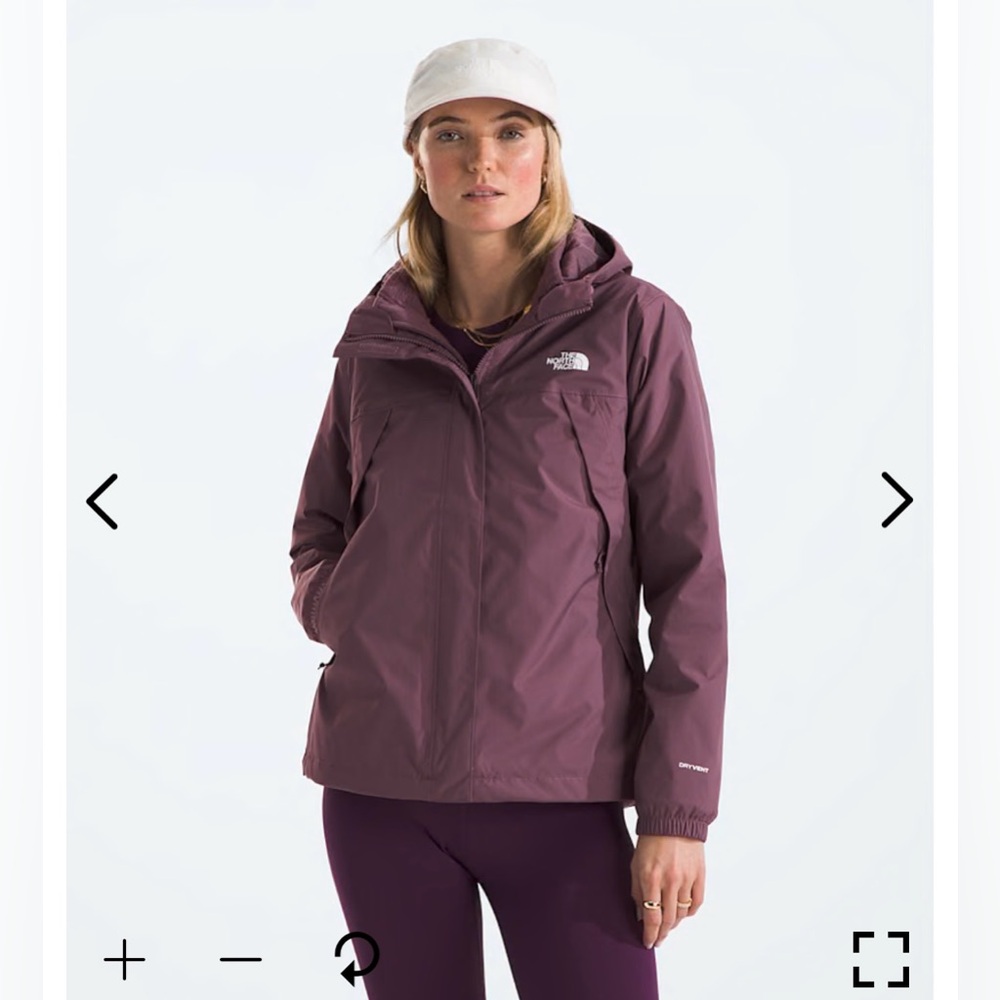 North Face Claremont Triclimate Jacket for sale in melon red and radiant orange